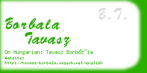 borbala tavasz business card